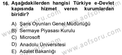 Dosyalama Arşivleme Dersi 2013 - 2014 Yılı (Final) Dönem Sonu Sınav Soruları 16. Soru