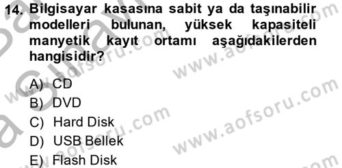 Dosyalama Arşivleme Dersi 2014 - 2015 Yılı (Vize) Ara Sınav Soruları 14. Soru