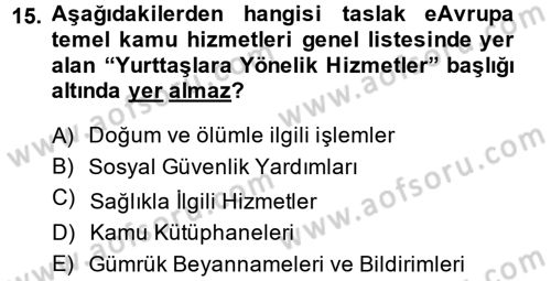 Dosyalama Arşivleme Dersi 2014 - 2015 Yılı (Final) Dönem Sonu Sınav Soruları 15. Soru
