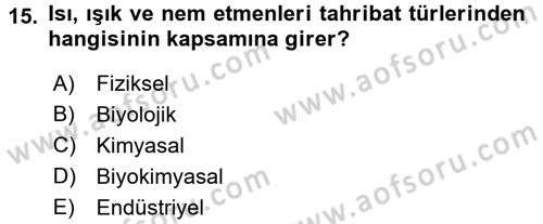 Dosyalama Arşivleme Dersi 2015 - 2016 Yılı (Final) Dönem Sonu Sınav Soruları 15. Soru