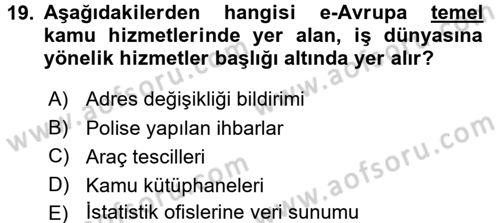 Dosyalama Arşivleme Dersi 2015 - 2016 Yılı (Final) Dönem Sonu Sınav Soruları 19. Soru