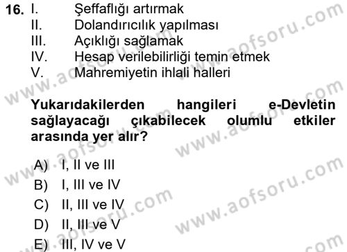 Dosyalama Arşivleme Dersi 2016 - 2017 Yılı (Final) Dönem Sonu Sınav Soruları 16. Soru