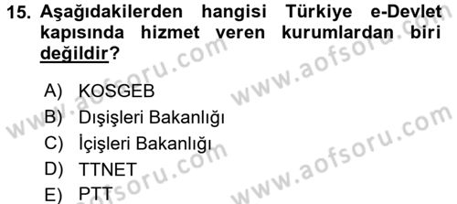 Dosyalama Arşivleme Dersi 2017 - 2018 Yılı 3 Ders Sınav Soruları 15. Soru