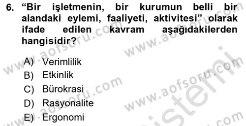 Dosyalama Arşivleme Dersi 2020 - 2021 Yılı Yaz Okulu Sınav Soruları 6. Soru
