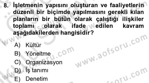Dosyalama Arşivleme Dersi 2020 - 2021 Yılı Yaz Okulu Sınav Soruları 8. Soru
