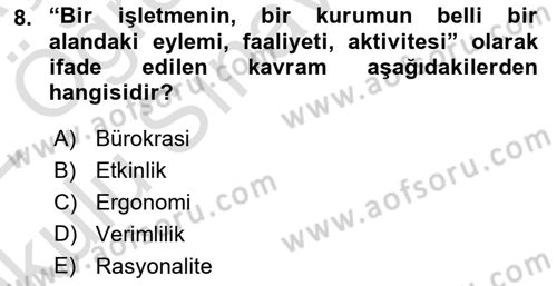 Dosyalama Arşivleme Dersi 2021 - 2022 Yılı Yaz Okulu Sınav Soruları 8. Soru