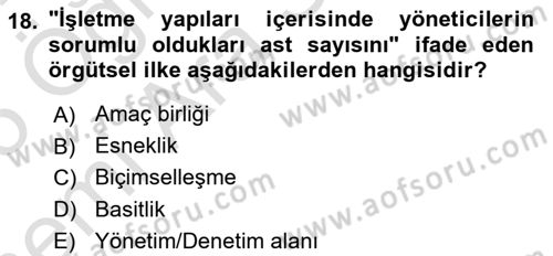 Dosyalama Arşivleme Dersi 2024 - 2025 Yılı (Vize) Ara Sınav Soruları 18. Soru