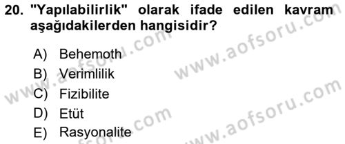 Dosyalama Arşivleme Dersi 2024 - 2025 Yılı (Vize) Ara Sınav Soruları 20. Soru