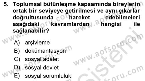 Dosyalama Arşivleme Dersi 2024 - 2025 Yılı Yaz Okulu Sınav Soruları 5. Soru