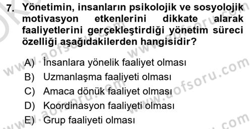 Dosyalama Arşivleme Dersi 2024 - 2025 Yılı Yaz Okulu Sınav Soruları 7. Soru