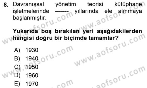Dosyalama Arşivleme Dersi 2024 - 2025 Yılı Yaz Okulu Sınav Soruları 8. Soru