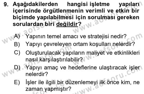 Dosyalama Arşivleme Dersi 2024 - 2025 Yılı Yaz Okulu Sınav Soruları 9. Soru
