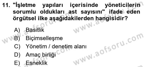 Dosyalama Arşivleme Dersi 2025 - 2026 Yılı (Vize) Ara Sınav Soruları 11. Soru