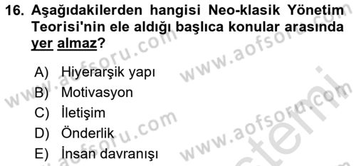 Dosyalama Arşivleme Dersi 2025 - 2026 Yılı (Vize) Ara Sınav Soruları 16. Soru