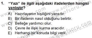 Mesleki Yazışmalar Dersi Ara Sınavı Deneme Sınav Soruları 1. Soru
