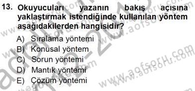 Mesleki Yazışmalar Dersi Ara Sınavı Deneme Sınav Soruları 13. Soru