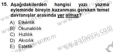 Mesleki Yazışmalar Dersi 2012 - 2013 Yılı (Vize) Ara Sınav Soruları 15. Soru