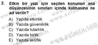 Mesleki Yazışmalar Dersi Ara Sınavı Deneme Sınav Soruları 2. Soru