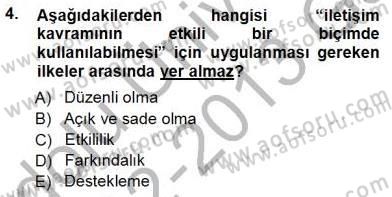Mesleki Yazışmalar Dersi Ara Sınavı Deneme Sınav Soruları 4. Soru