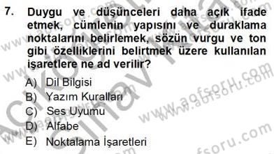 Mesleki Yazışmalar Dersi Ara Sınavı Deneme Sınav Soruları 7. Soru
