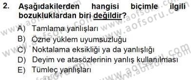 Mesleki Yazışmalar Dersi 2012 - 2013 Yılı (Final) Dönem Sonu Sınav Soruları 2. Soru