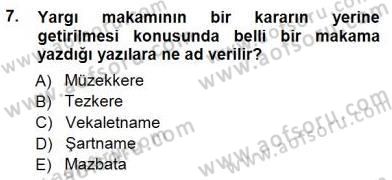 Mesleki Yazışmalar Dersi 2012 - 2013 Yılı (Final) Dönem Sonu Sınav Soruları 7. Soru