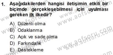 Mesleki Yazışmalar Dersi Ara Sınavı Deneme Sınav Soruları 1. Soru