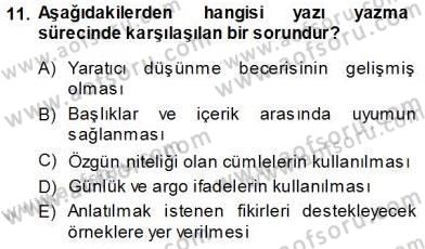Mesleki Yazışmalar Dersi Ara Sınavı Deneme Sınav Soruları 11. Soru