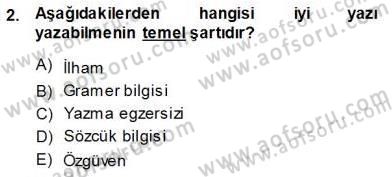 Mesleki Yazışmalar Dersi Ara Sınavı Deneme Sınav Soruları 2. Soru