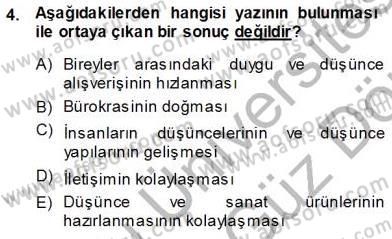 Mesleki Yazışmalar Dersi Ara Sınavı Deneme Sınav Soruları 4. Soru