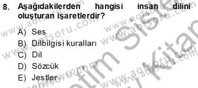 Mesleki Yazışmalar Dersi 2013 - 2014 Yılı (Vize) Ara Sınav Soruları 8. Soru