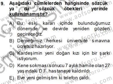 Mesleki Yazışmalar Dersi Ara Sınavı Deneme Sınav Soruları 9. Soru