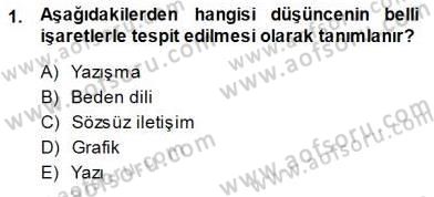 Mesleki Yazışmalar Dersi 2013 - 2014 Yılı (Final) Dönem Sonu Sınav Soruları 1. Soru