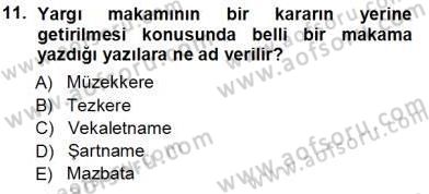 Mesleki Yazışmalar Dersi 2013 - 2014 Yılı Tek Ders Sınav Soruları 11. Soru