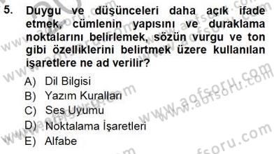Mesleki Yazışmalar Dersi 2013 - 2014 Yılı Tek Ders Sınav Soruları 5. Soru