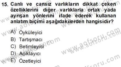Mesleki Yazışmalar Dersi Ara Sınavı Deneme Sınav Soruları 15. Soru