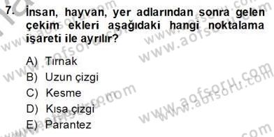 Mesleki Yazışmalar Dersi 2014 - 2015 Yılı (Vize) Ara Sınav Soruları 7. Soru
