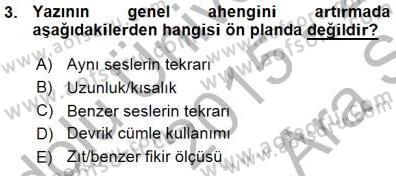 Mesleki Yazışmalar Dersi Ara Sınavı Deneme Sınav Soruları 3. Soru