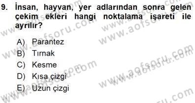 Mesleki Yazışmalar Dersi Ara Sınavı Deneme Sınav Soruları 9. Soru