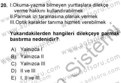 Mesleki Yazışmalar Dersi 2015 - 2016 Yılı (Final) Dönem Sonu Sınav Soruları 20. Soru