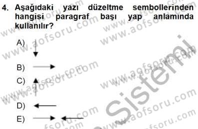 Mesleki Yazışmalar Dersi 2015 - 2016 Yılı (Final) Dönem Sonu Sınav Soruları 4. Soru