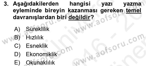 Mesleki Yazışmalar Dersi 2016 - 2017 Yılı (Final) Dönem Sonu Sınav Soruları 3. Soru