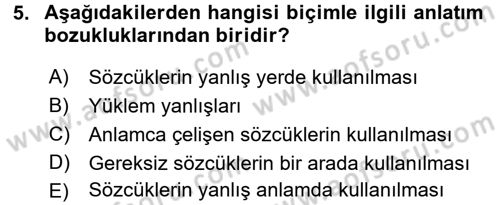 Mesleki Yazışmalar Dersi 2017 - 2018 Yılı 3 Ders Sınav Soruları 5. Soru