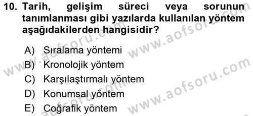 Mesleki Yazışmalar Dersi 2017 - 2018 Yılı (Vize) Ara Sınav Soruları 10. Soru