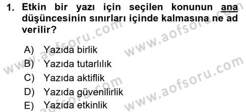 Mesleki Yazışmalar Dersi 2018 - 2019 Yılı Yaz Okulu Sınav Soruları 1. Soru