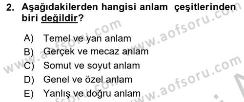 Mesleki Yazışmalar Dersi 2018 - 2019 Yılı Yaz Okulu Sınav Soruları 2. Soru