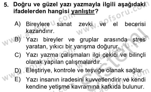 Mesleki Yazışmalar Dersi 2018 - 2019 Yılı Yaz Okulu Sınav Soruları 5. Soru