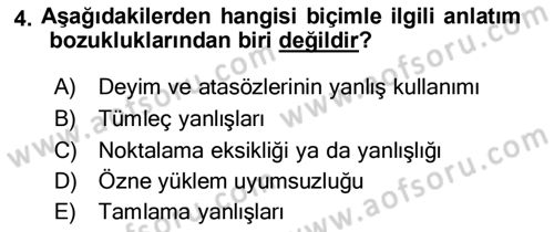 Mesleki Yazışmalar Dersi 2020 - 2021 Yılı Yaz Okulu Sınav Soruları 4. Soru