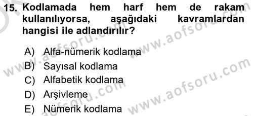 Mesleki Yazışmalar Dersi 2021 - 2022 Yılı Yaz Okulu Sınav Soruları 15. Soru