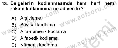 Mesleki Yazışmalar Dersi 2022 - 2023 Yılı (Final) Dönem Sonu Sınav Soruları 13. Soru